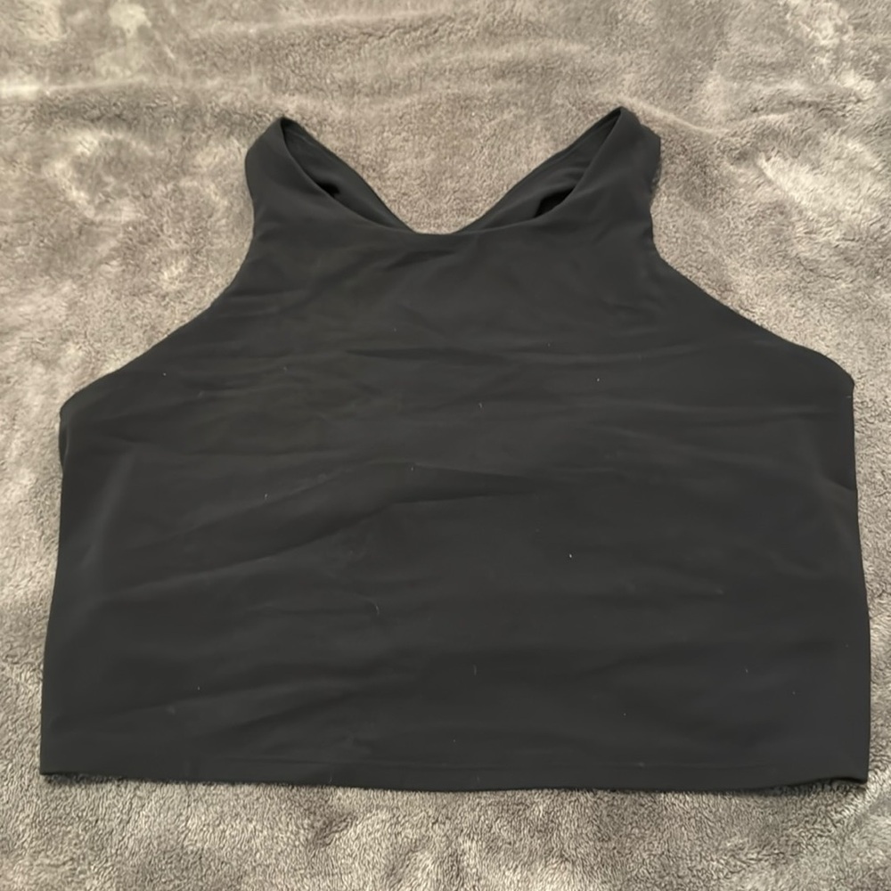 Athleta Conscious Crop Sports Bra Black-  1X D-DD High Support
